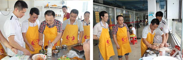 煌旗廣式燒臘培訓(xùn)學(xué)員實(shí)操