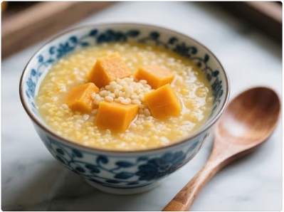 甜味早餐南瓜小米粥