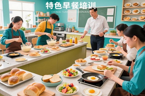 早餐培訓班學員實操做特色早餐