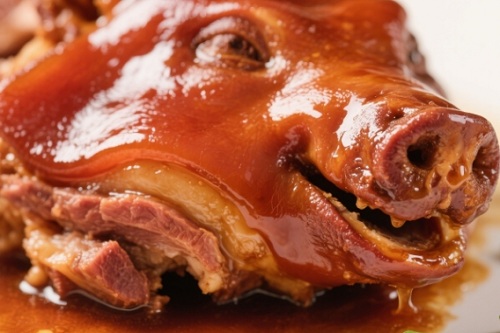 鹵豬頭肉成品